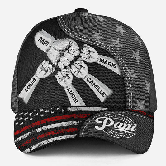 What Makes Grandpa Strong Is Love - Personalized Custom Classic Cap