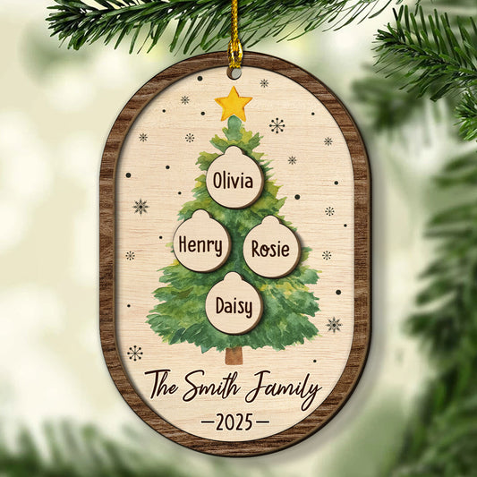 Home Is Where Roots Grow - Personalized Custom 2-layered Wood Ornament