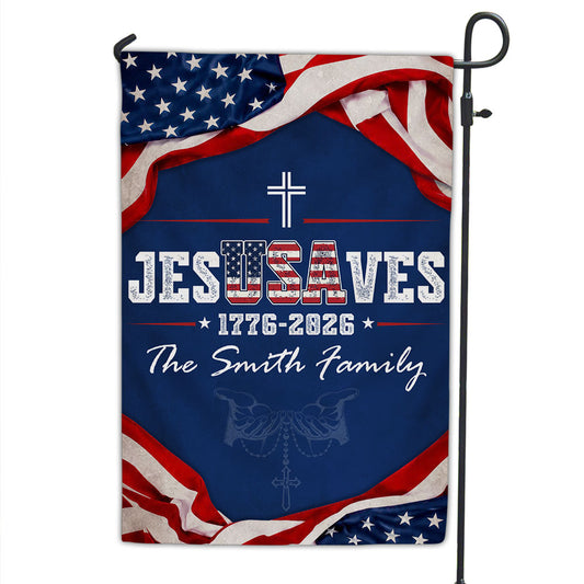 Saved By The One - Personalized Custom Flag