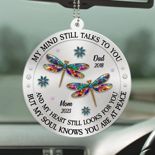 My Mind My Heart My Soul Memorial - Personalized Custom Car Ornament