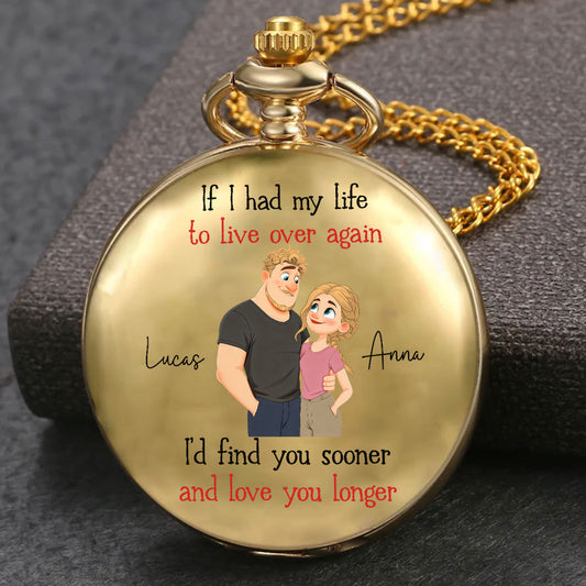 Love You So Much - Personalized Custom Print Pocket Watch