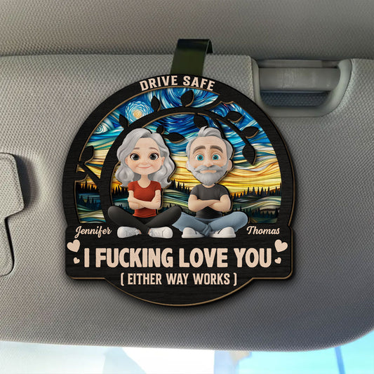 Either Way Works Version 2 - Personalized Custom Car Visor Clip