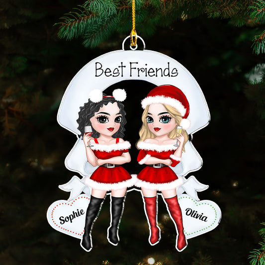 Best Friends Forever Christmas - Personalized Custom Acrylic Ornament