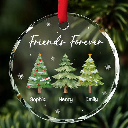 Our Friendship Sparkles Every Christmas - Personalized Custom Glass Ornament