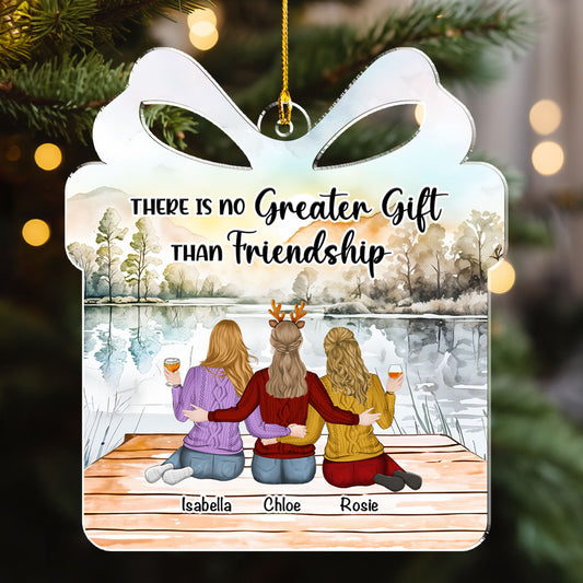 Friendship Is A Gift - Personalized Custom Acrylic Ornament