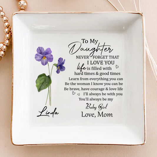 Never Forget - Personalized Custom Jewelry Dish