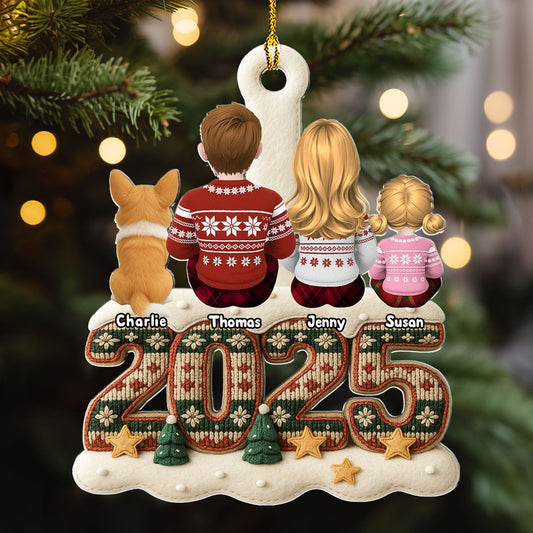 Merry Christmas And Happy New Year - Personalized Custom Acrylic Ornament
