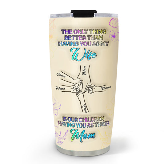 Love You My Beautiful Wife - Personalized 3D Inflated Effect Tumbler