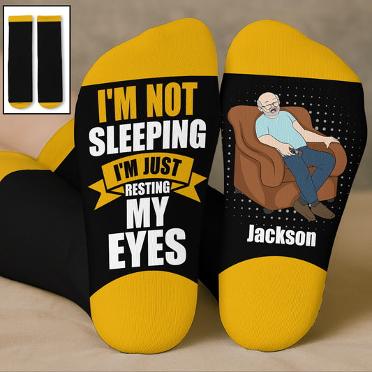 Just Resting My Eyes - Personalized Crew Socks