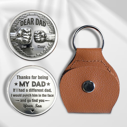 To My Dad Humor And Heart - Personalized Custom Pocket Hug