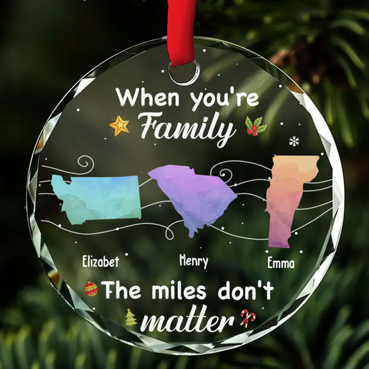 Siblings Forever - Personalized Custom Glass Ornament