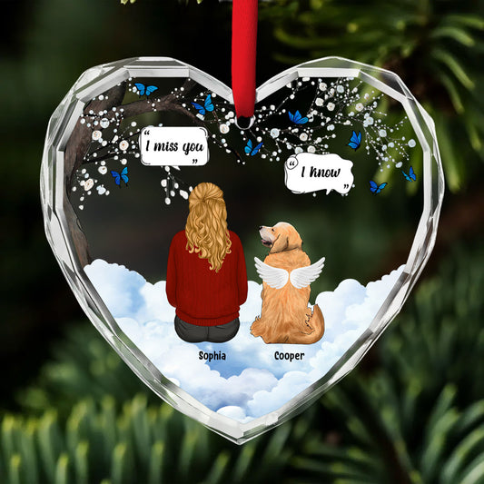 I Know You Miss Me - Personalized Custom Glass Ornament