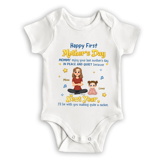 Happy First Mothers Day - Personalized Custom Baby Onesie