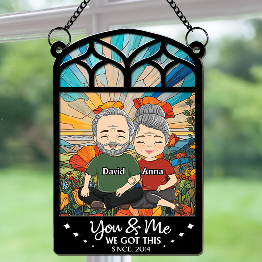 You And Me - Personalized Custom Suncatcher