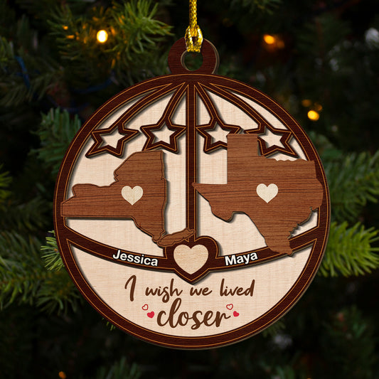 Friendship Without Limits - Personalized Custom 2-Layered Wood Ornament