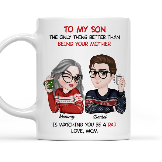 To My Son Merry Christmas - Personalized Custom Coffee Mug