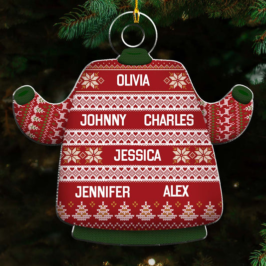 Family Names Festive - Personalized Custom Acrylic Ornament