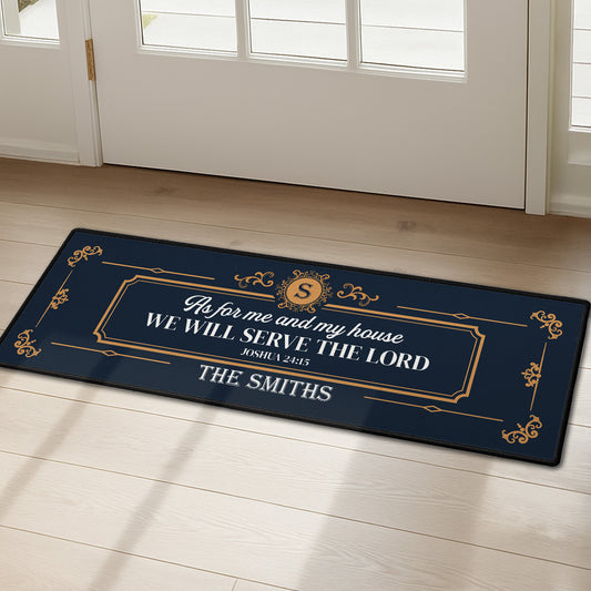 As for Me And My House - Personalized Custom Runner Rug