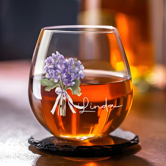 Flowers Do Not Tell They Show - Personalized Wine Glass