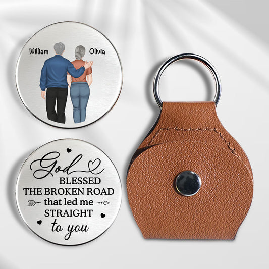 God Blessed The Broken Road - Personalized Custom Pocket Hug