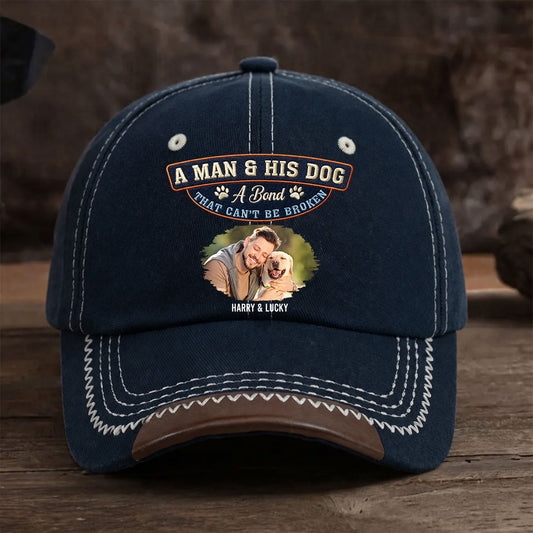 Forever My Dog Photo - Personalized Custom Vintage Soft Baseball Cap