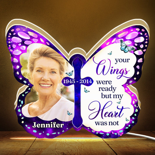 Your Wings Were Ready - Personalized Custom Light Box