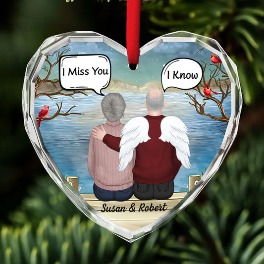 Always In My Heart - Personalized Custom Glass Ornament