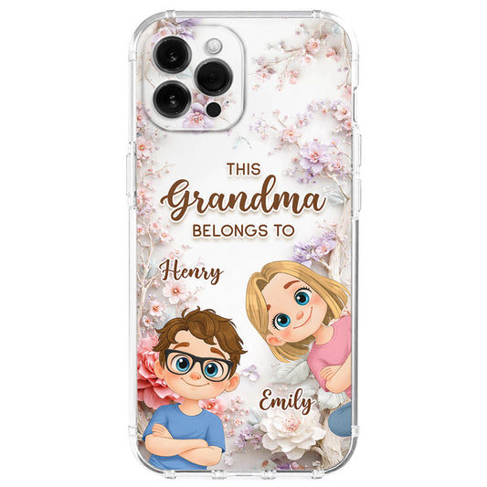 This Grandma Belongs To -  Personalized Custom 3D Effect Phone Case