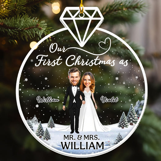 Our First Christmas - Personalized Custom Acrylic Ornament