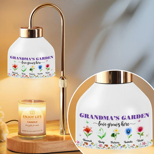 Love Grows Here - Personalized Custom Candle Warmer Lamp