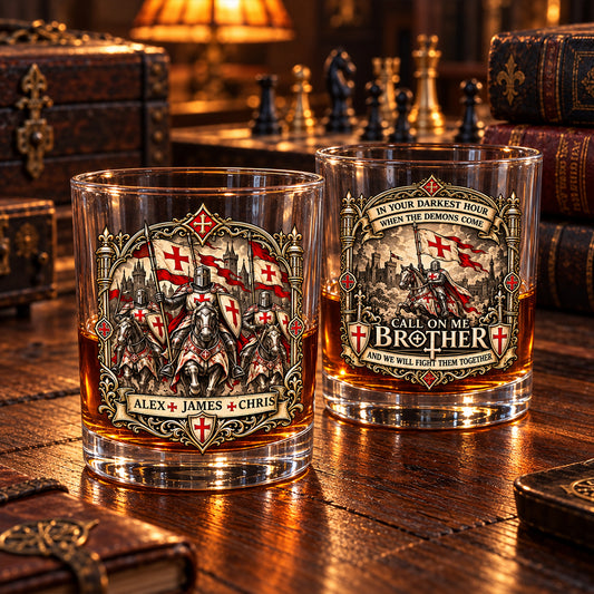Through Darkness We Stand Together - Personalized Whiskey Glass