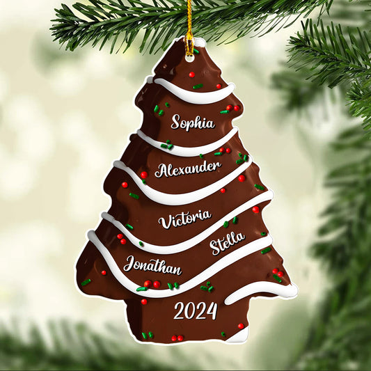 Christmas Tree Cake Full Color - Personalized Custom Acrylic Ornament