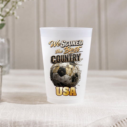 We Scored The Best Country - Personalized Custom Frosted Cup