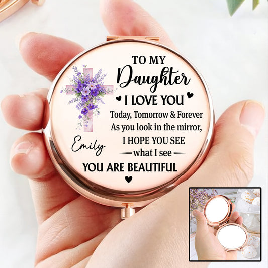 My Beautiful Daughter - Personalized Custom Compact Mirror