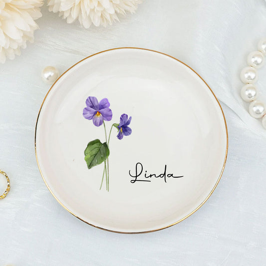 Friendships Are Evergreen And Blooming Eternal - Personalized Custom Jewelry Dish