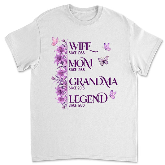 Wife Mom Grandma Legend - Personalized Custom Shirt