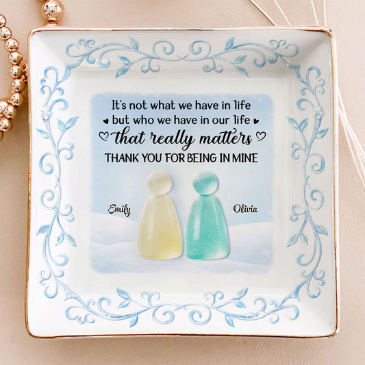 Thank For Being In Mine - Personalized Custom Jewelry Dish