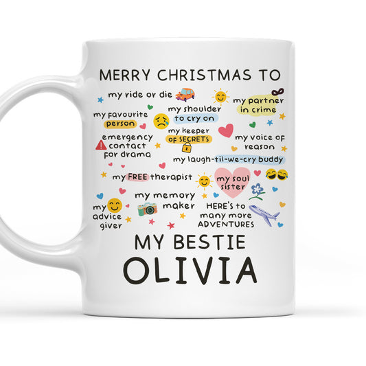 True Friends Are Rare - Personalized Custom Coffee Mug