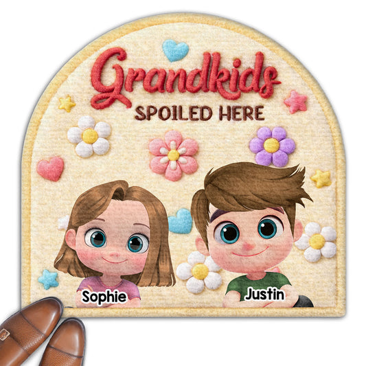 Stuffy Lovely Grandkids - Personalized Custom Doormat