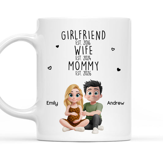 Girlfriend Wife Mommy - Personalized Custom Coffee Mug