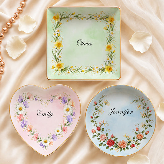 Blooming Season - Personalized Jewelry Dish