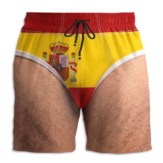 Hombre de Vacaciones de Verano en España - Shorts de Playa Personalizados