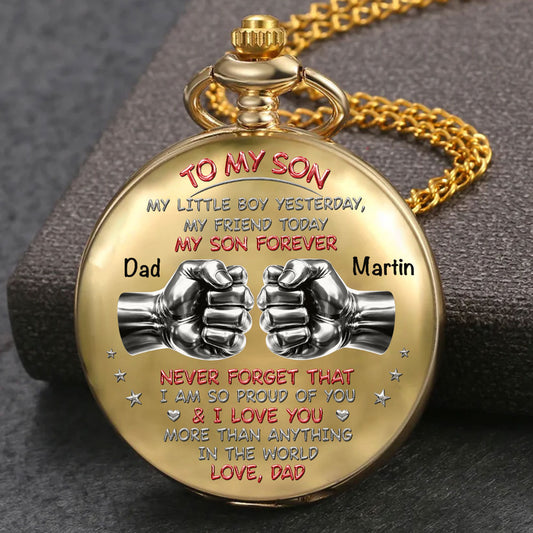 To My Son - Personalized Custom Print Pocket Watch