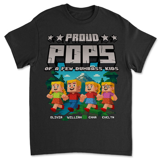 Proud Grandfather Of Few Kids - Personalized Custom Shirt