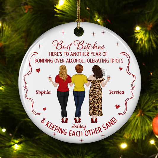 Tolerating Idiots Club - Personalized Custom Ceramic Ornament 