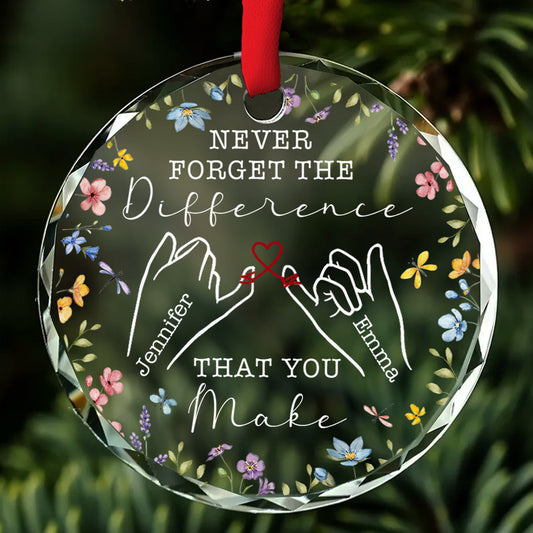 Never Forget Your Awesomeness - Personalized Custom Glass Ornament