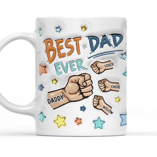 Worlds Greatest Dad - Personalized Custom 3D Inflated Effect Mug