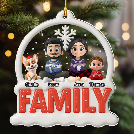 Together Forever Round Version - Personalized Custom 3D Effect Acrylic Ornament