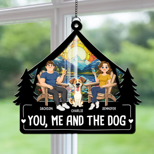Love Bark Laugh Repeat - Personalized Custom Suncatcher