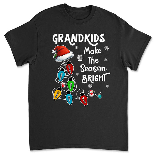 Grandkids Make The Season Bright - Personalized Custom Shirt